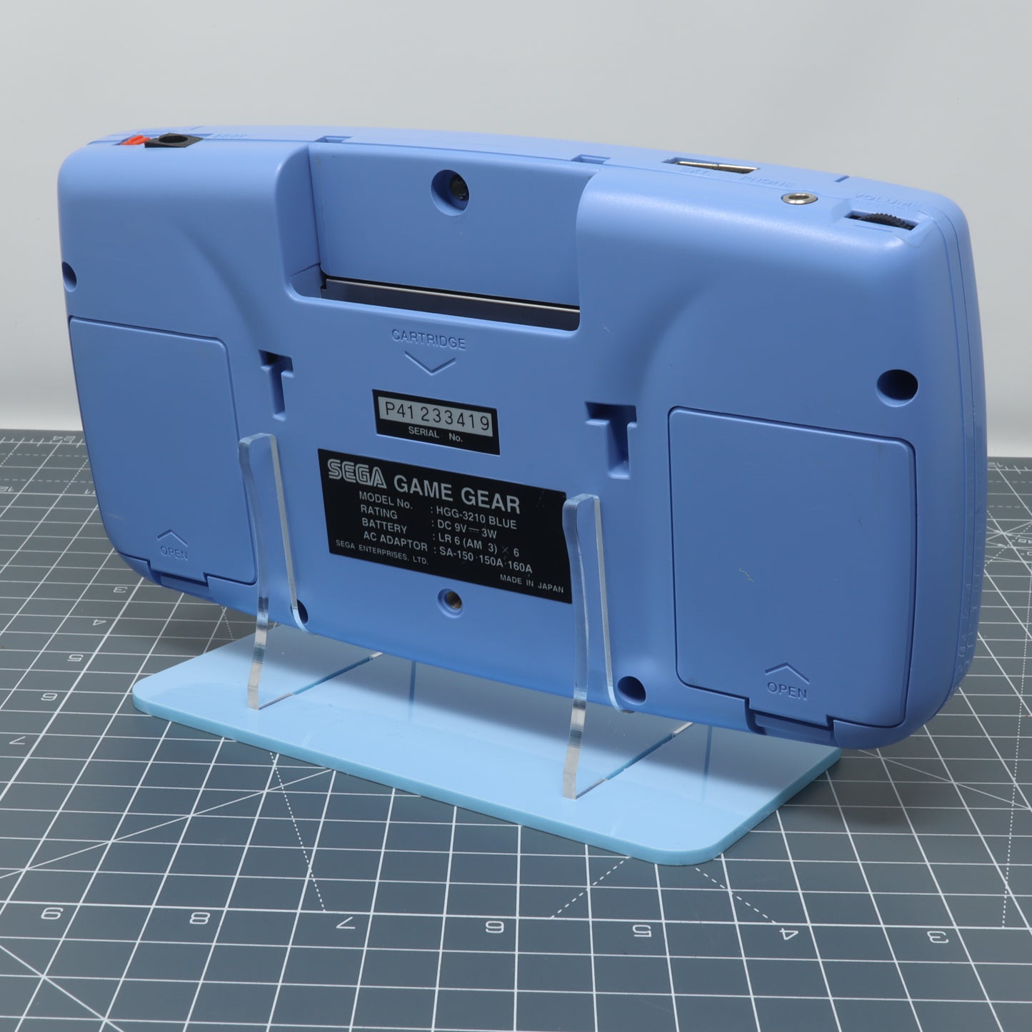 Sega Game Gear Acrylic Console Stand Light Blue