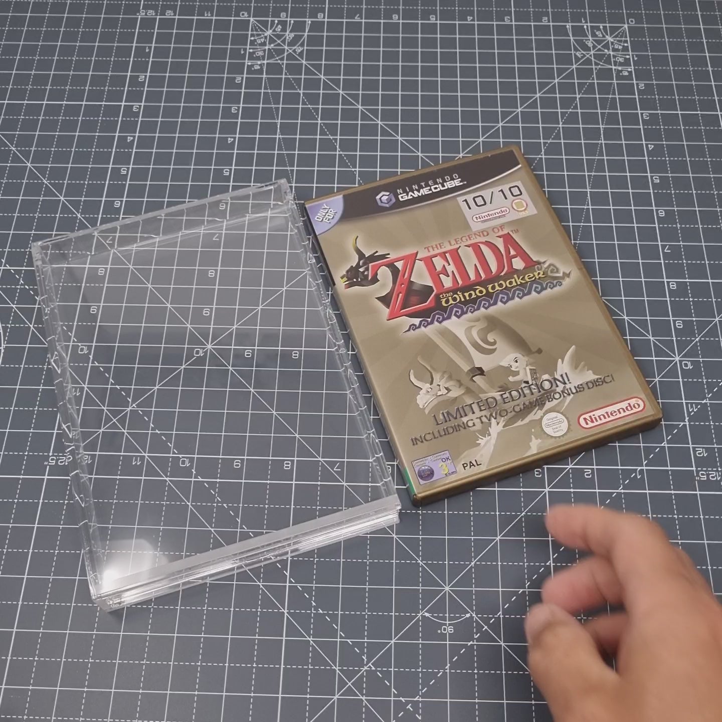 Lab Fifteen Co custom acrylic display capsule for nintendo gamecube zelda windwaker