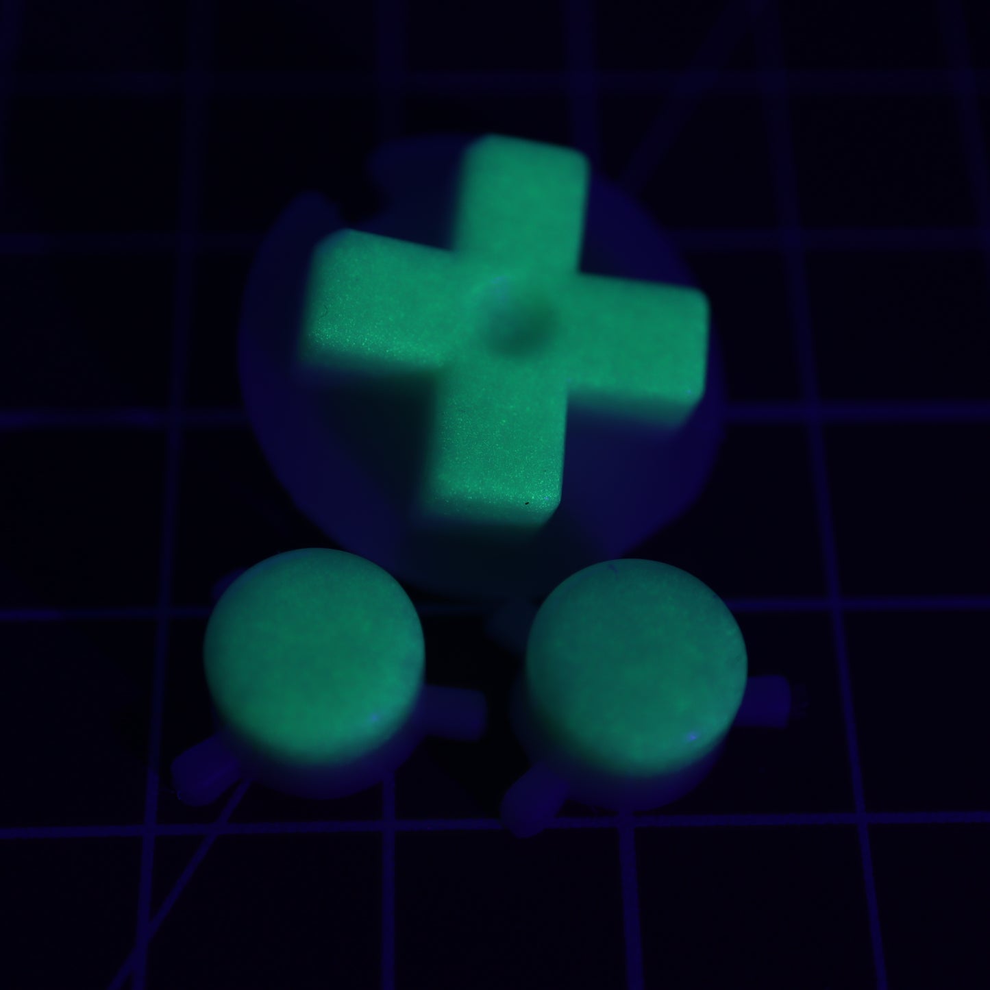Game Boy Pocket - Custom Button - GITD Green