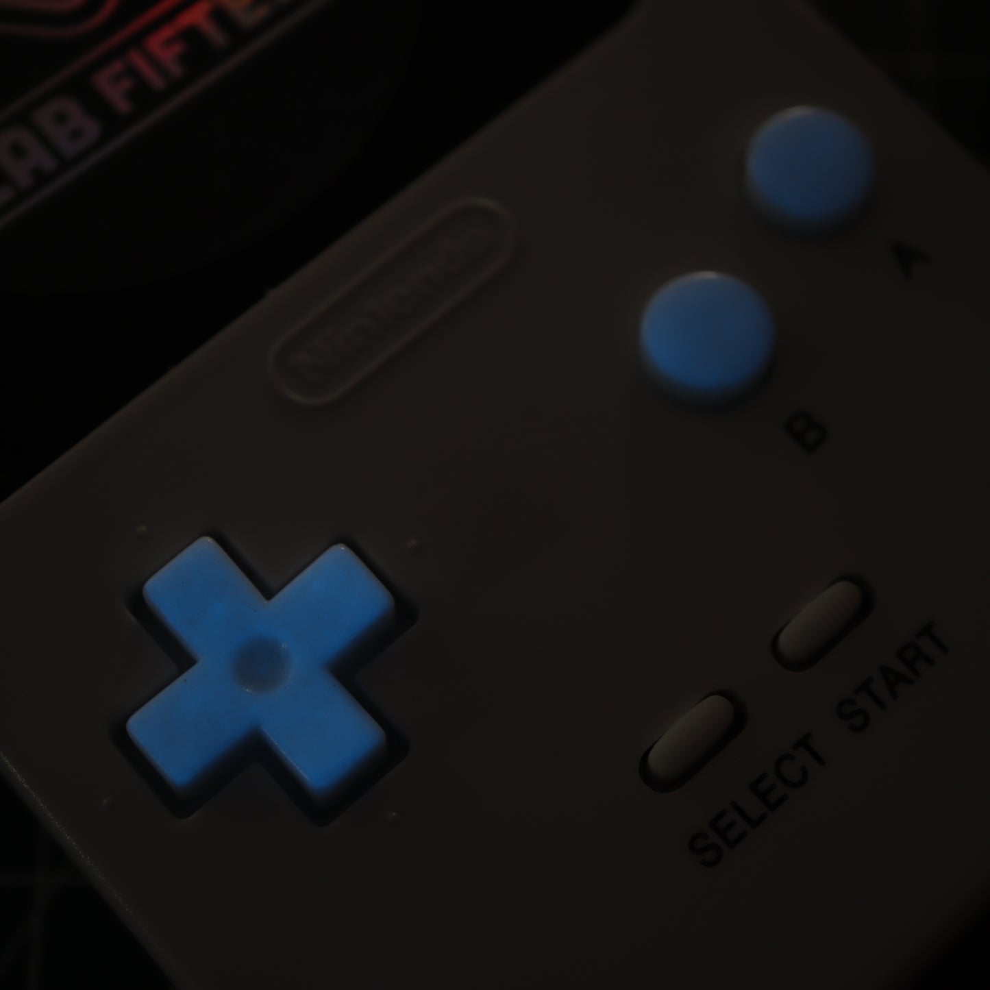 Game Boy Pocket - Custom Button - GITD Blue