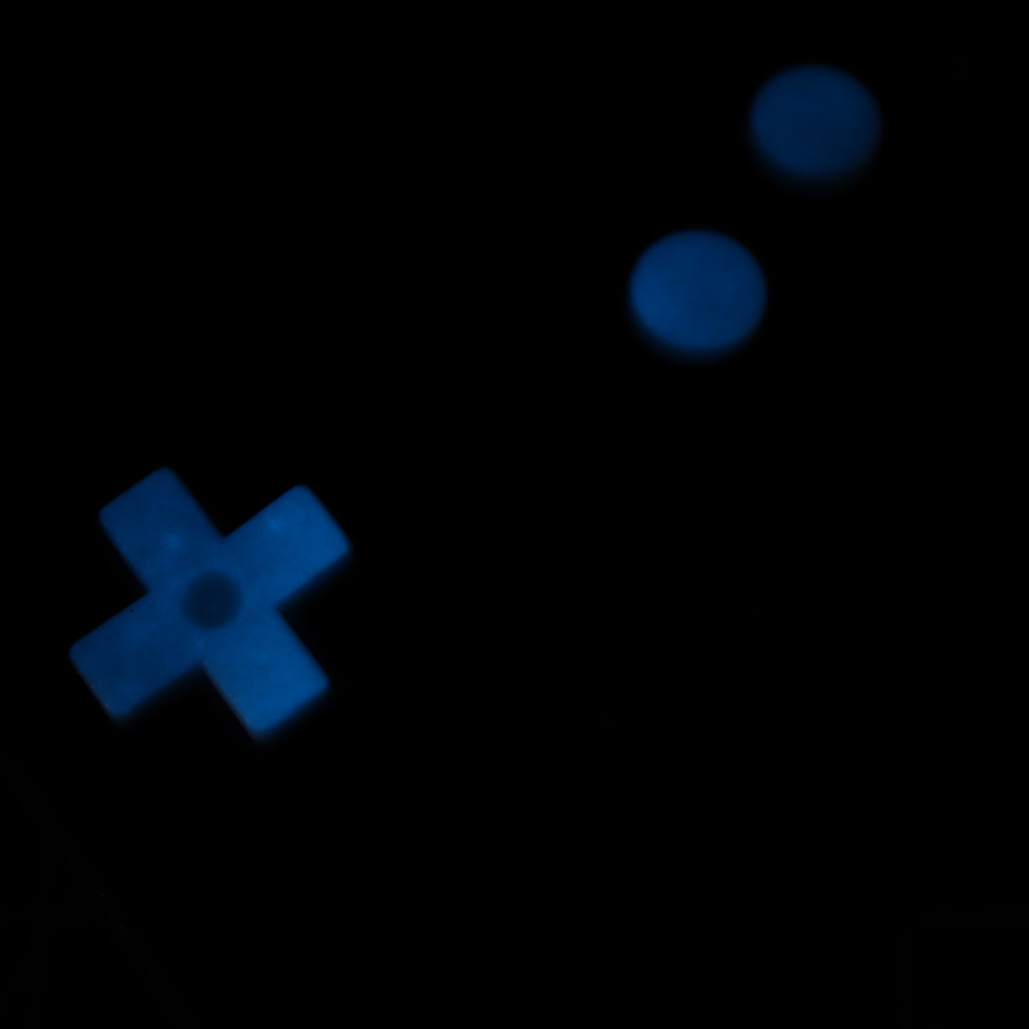 Game Boy Pocket - Custom Button - GITD Blue