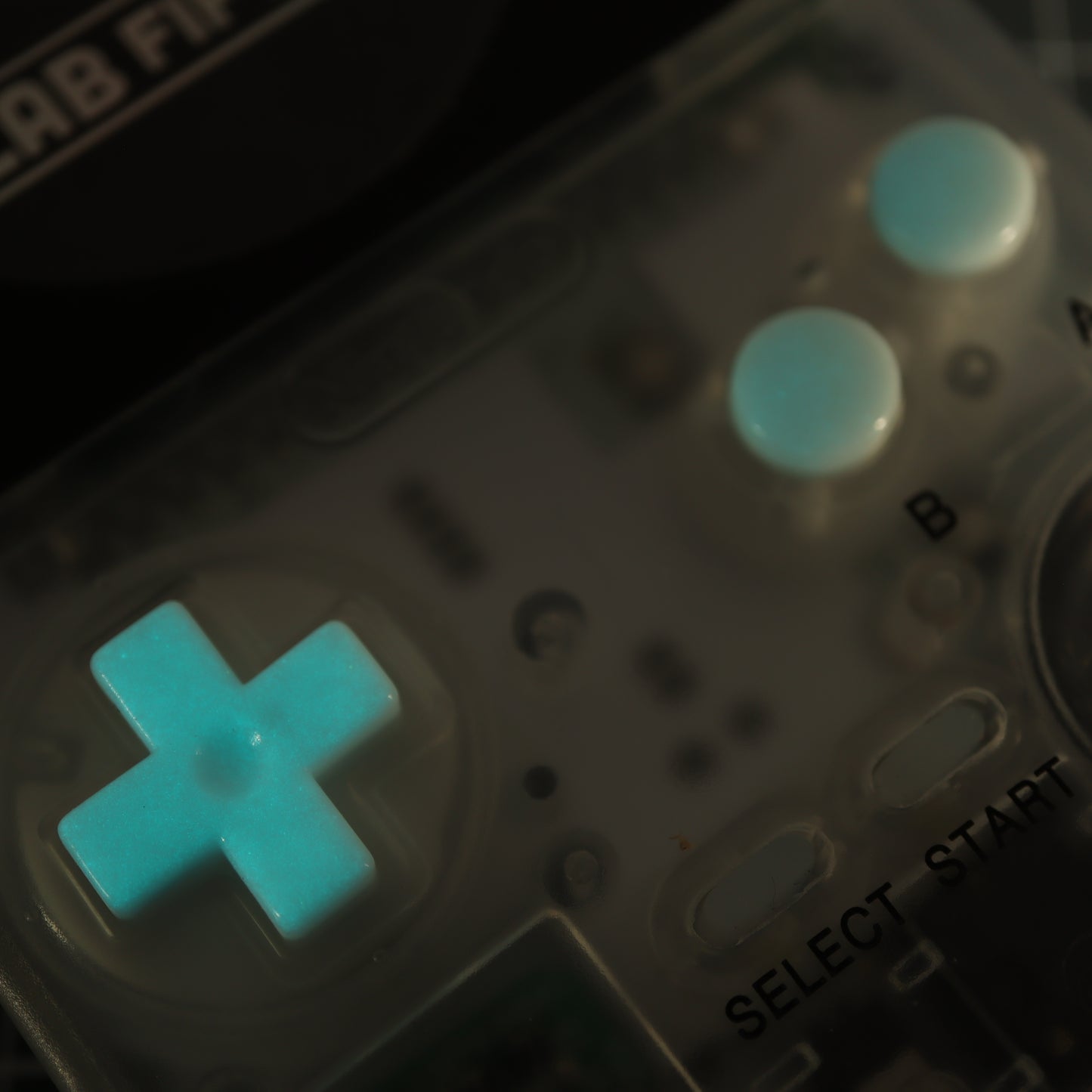 Game Boy Pocket - Custom Button - GITD Aqua