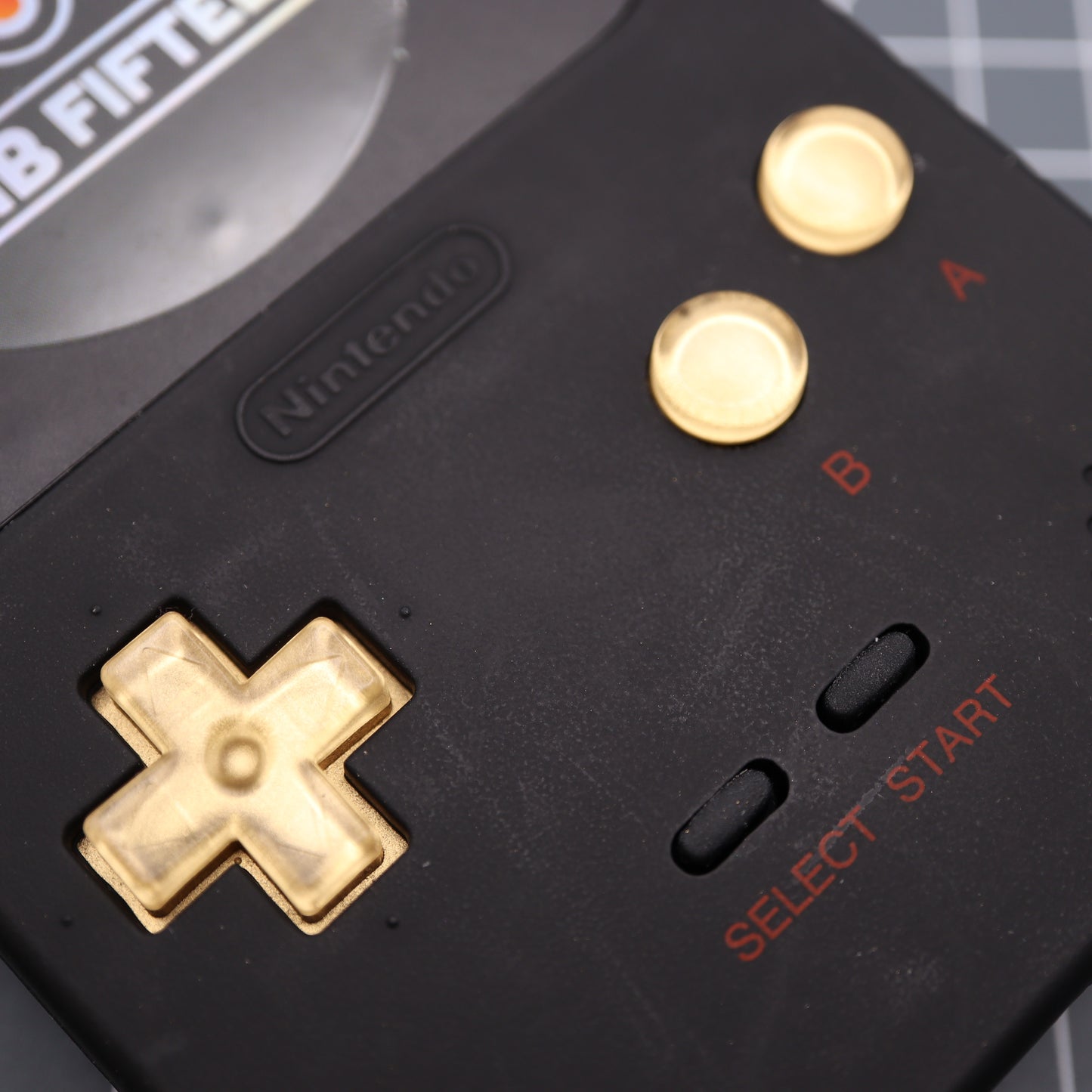 Game Boy Pocket - Custom Button - Metallic Gold