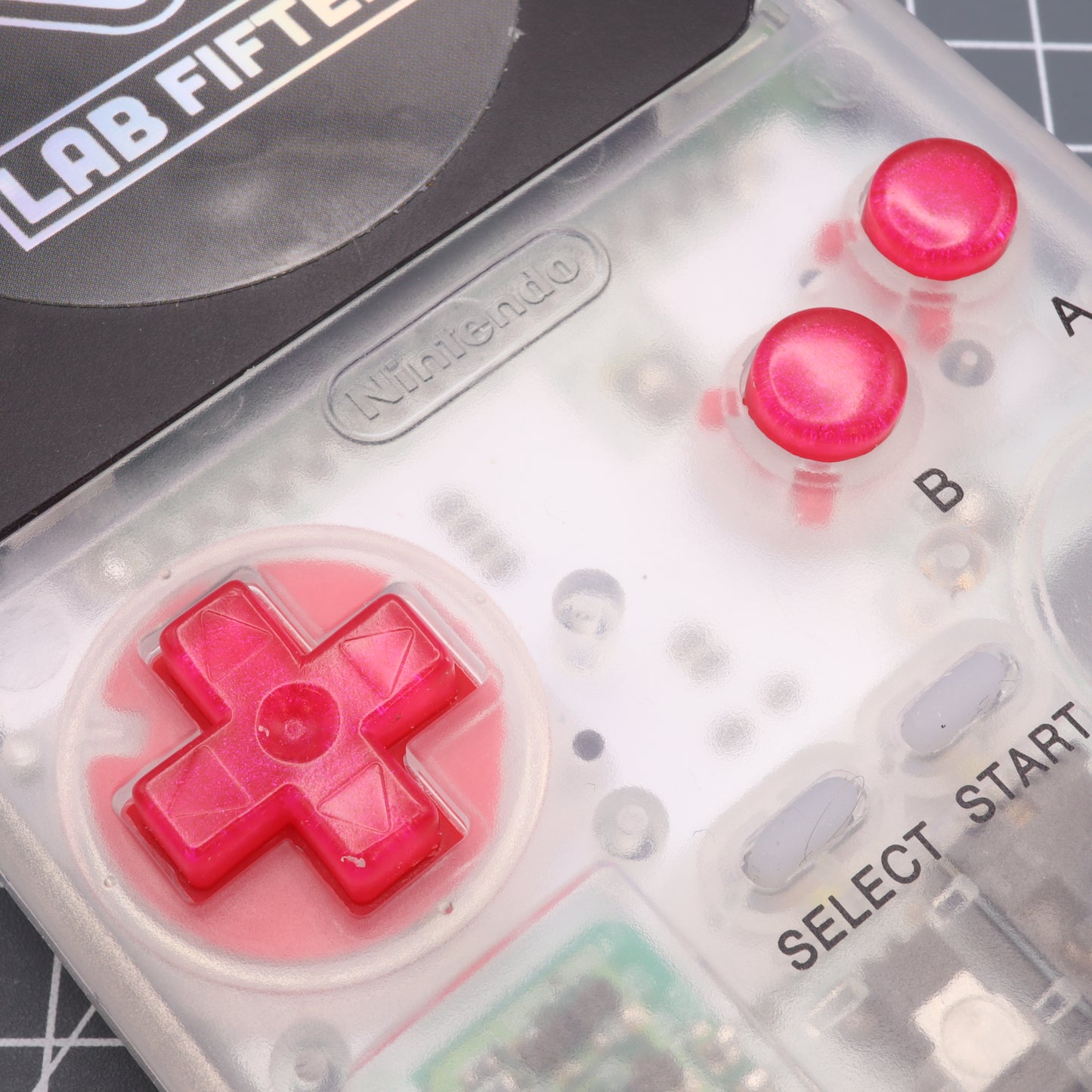 Game Boy Pocket - Custom Button - Raspberry Candy