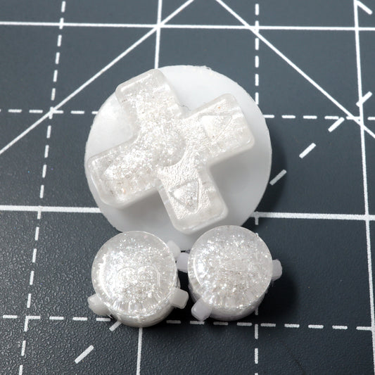 Game Boy Advance - Custom Buttons - White Pearl