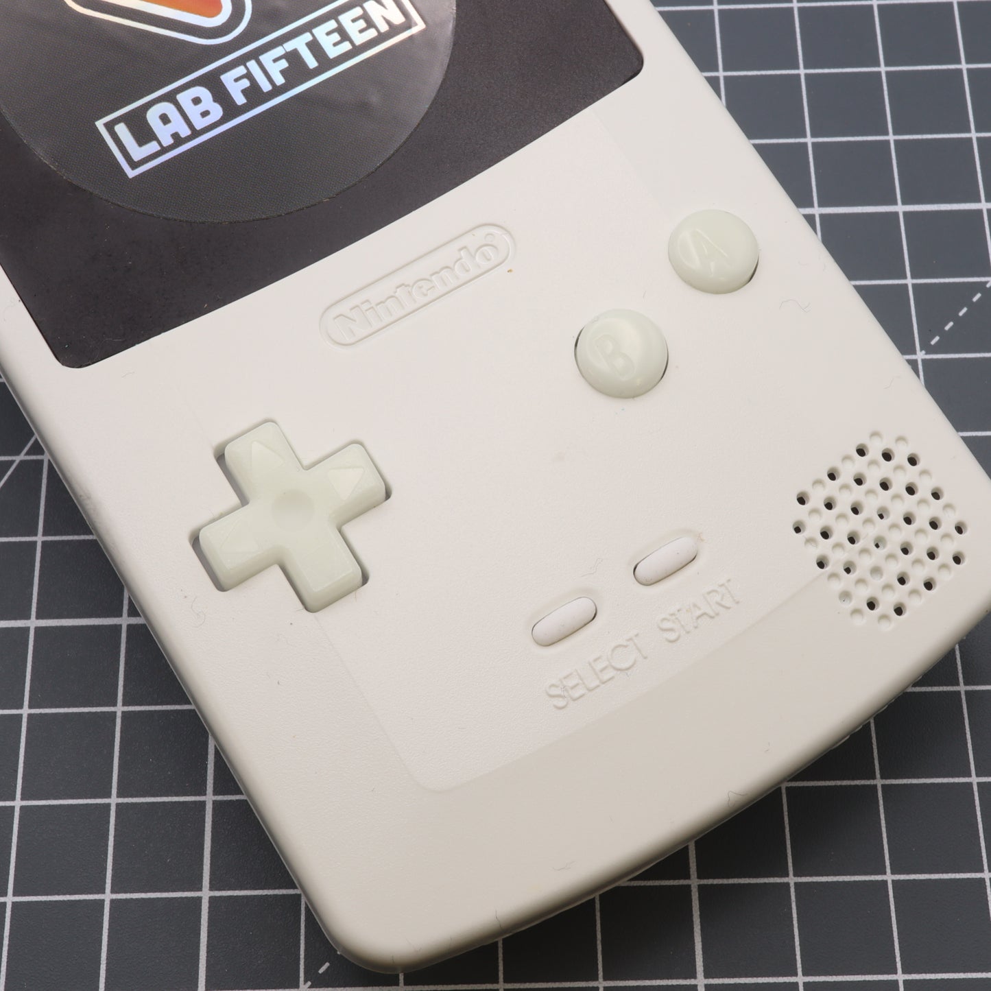 Game Boy Color - Custom Button - GITD Green