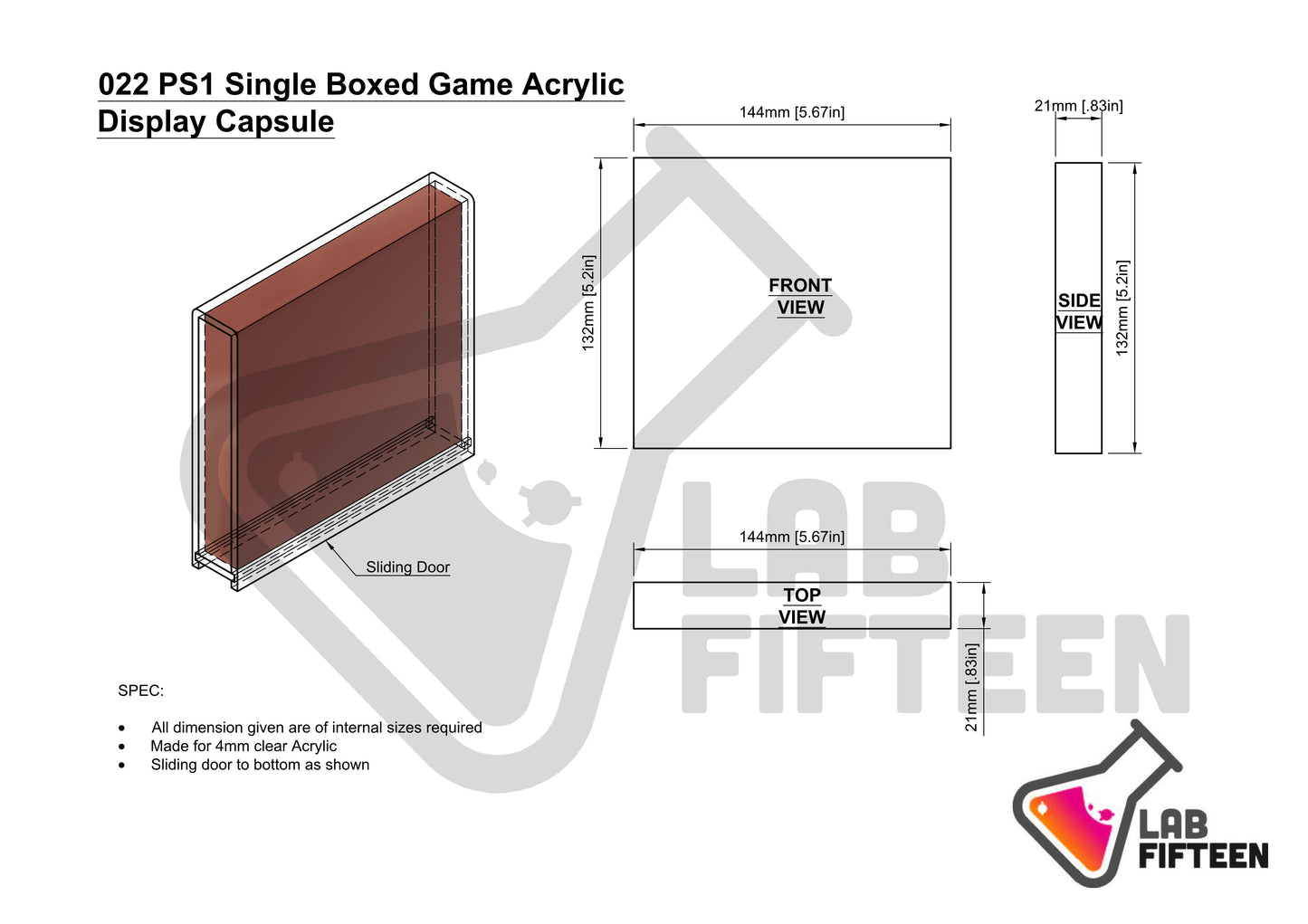 Playstation 1 Single Game Case - Display Capsule