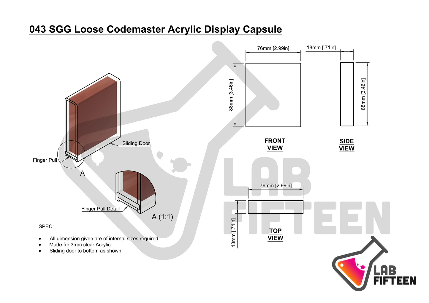 Sega Game Gear Loose Codemaster Cart - Display Capsule