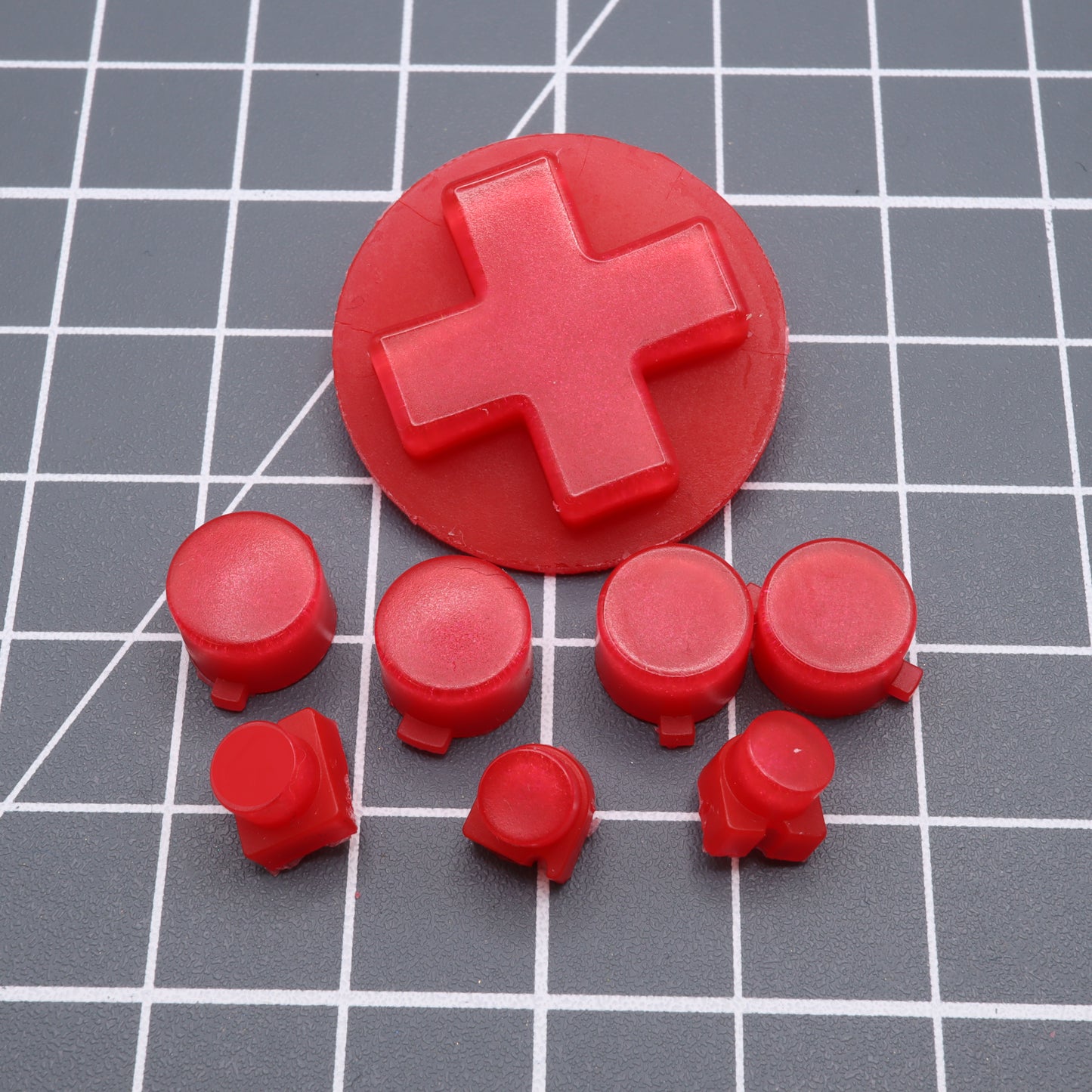 Lab Fifteen co custom resin Strawberry Candy button set for the Analogue Pocket