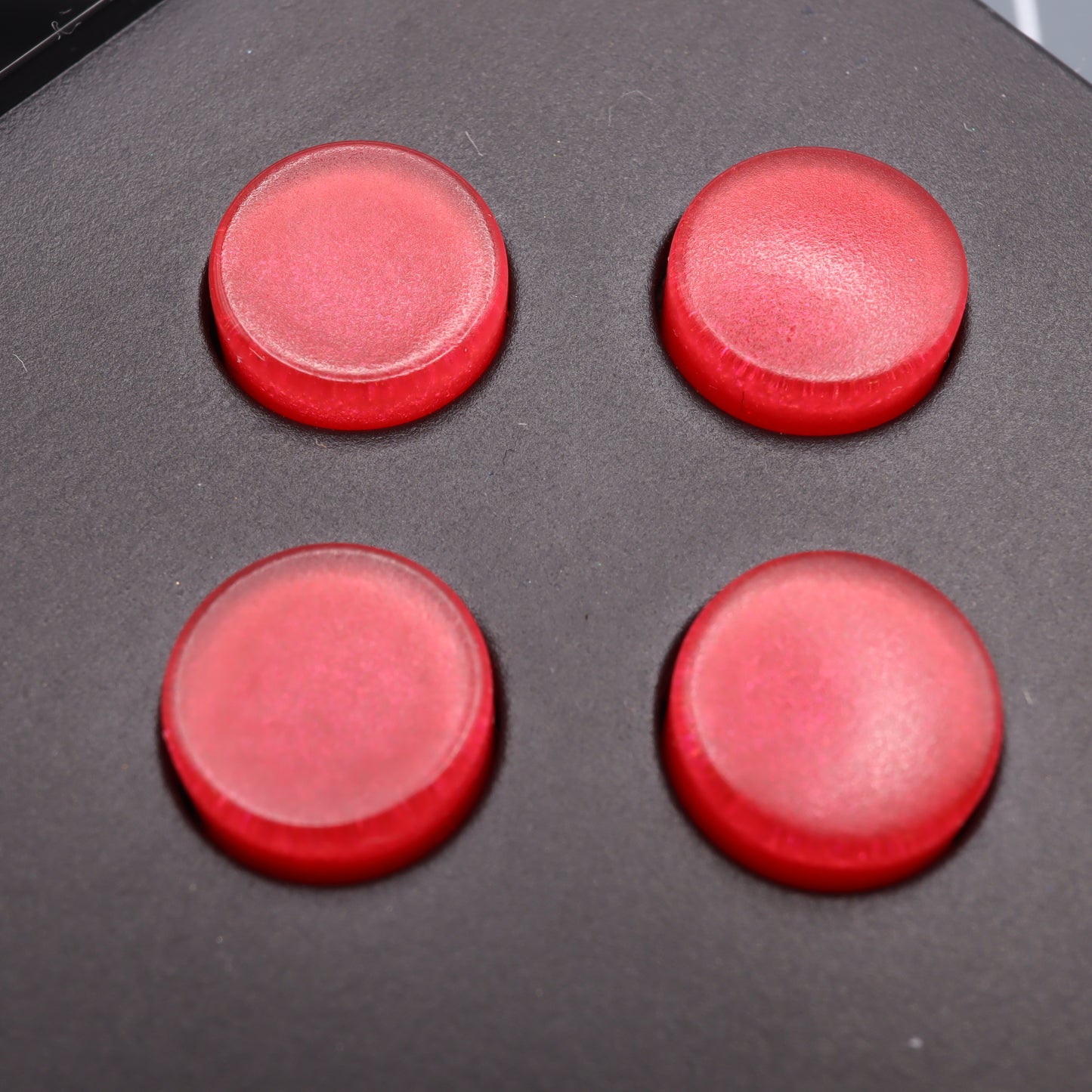 Lab Fifteen co custom resin Strawberry Candy action button set inside black Analogue Pocket