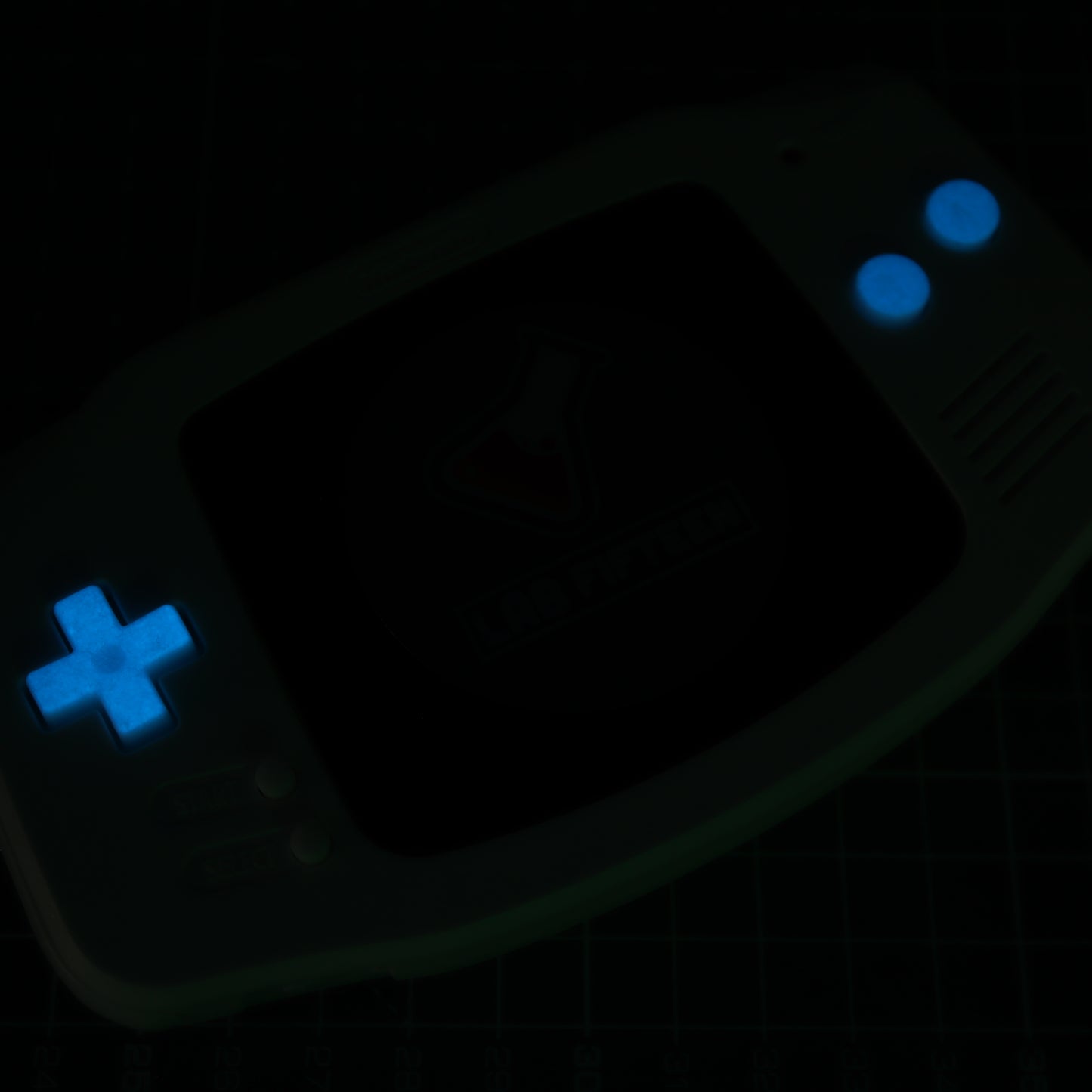 Game Boy Advance - Custom Button - GITD Blue