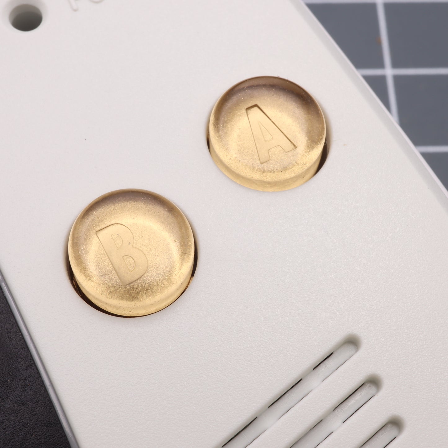 Game Boy Advance - Custom Buttons - Metallic Gold