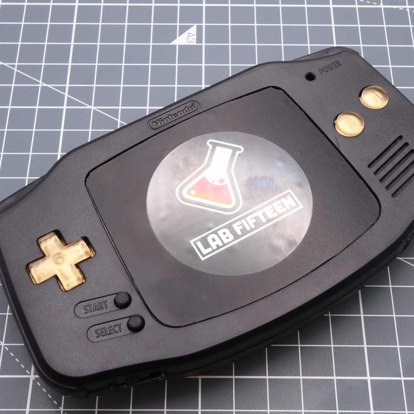 Game Boy Advance - Custom Buttons - Metallic Gold