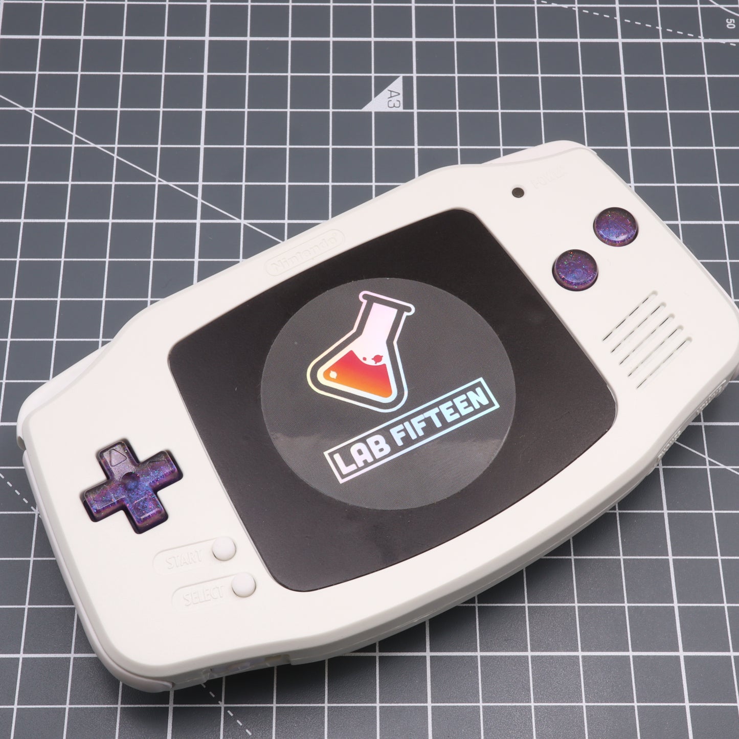 Game Boy Advance - Custom Buttons - Cosmic Purple