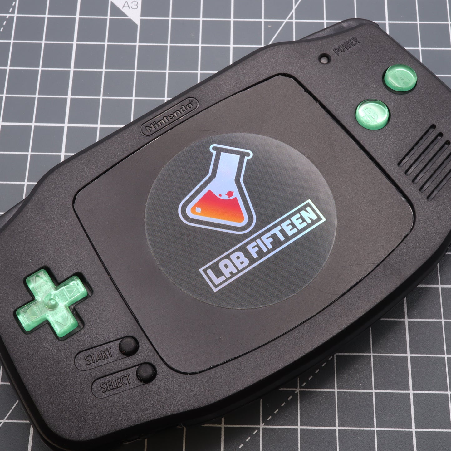 Game Boy Advance - Custom Buttons - Chrome Green