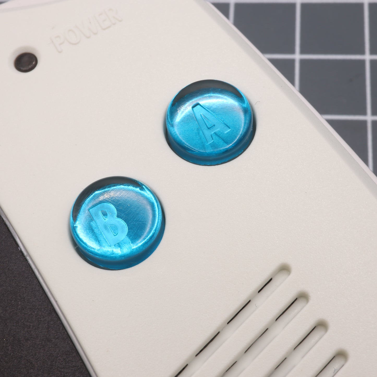 Game Boy Advance - Custom Buttons - Chrome Blue