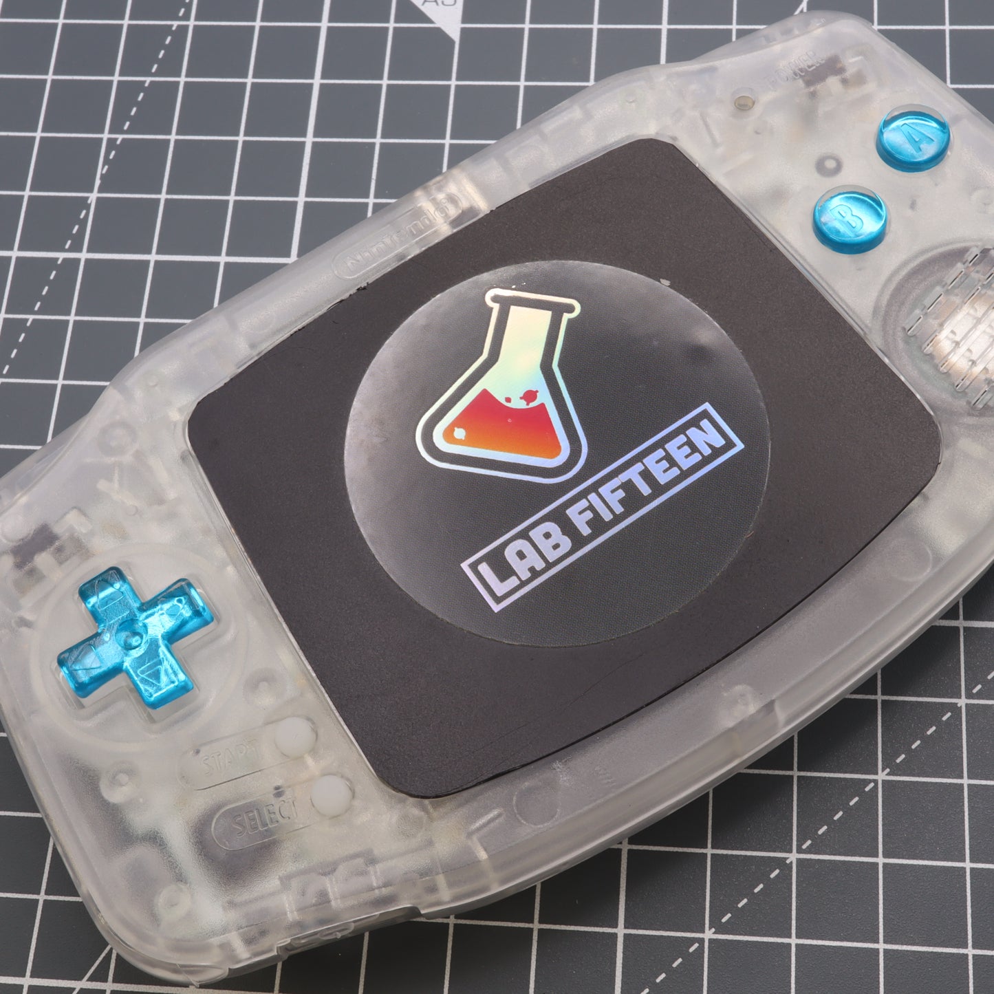 Game Boy Advance - Custom Buttons - Chrome Blue