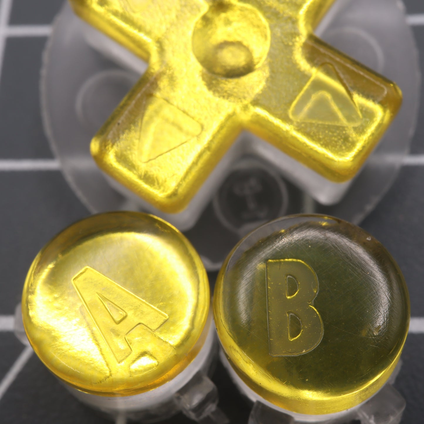 Game Boy Advance - Custom Buttons - Chrome Gold