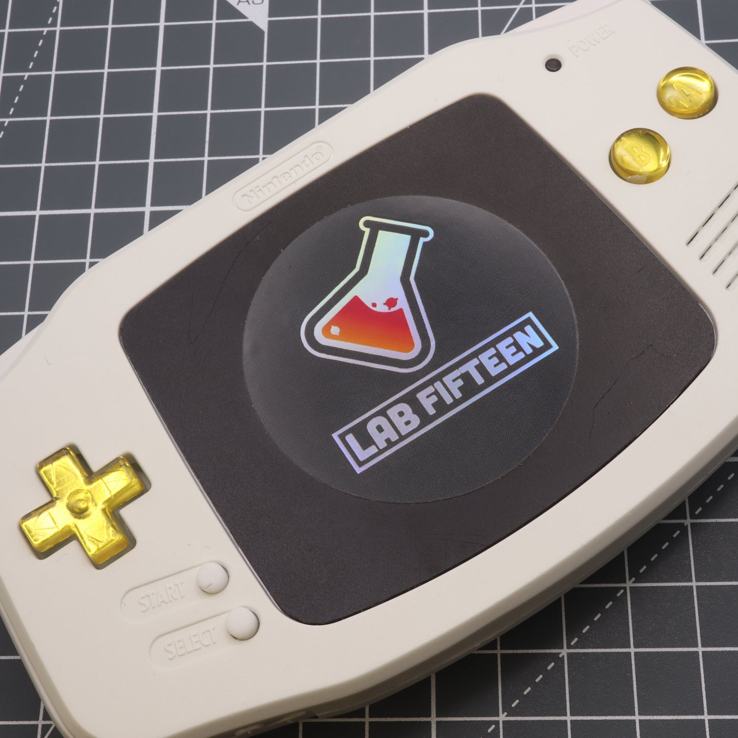Game Boy Advance - Custom Buttons - Chrome Gold