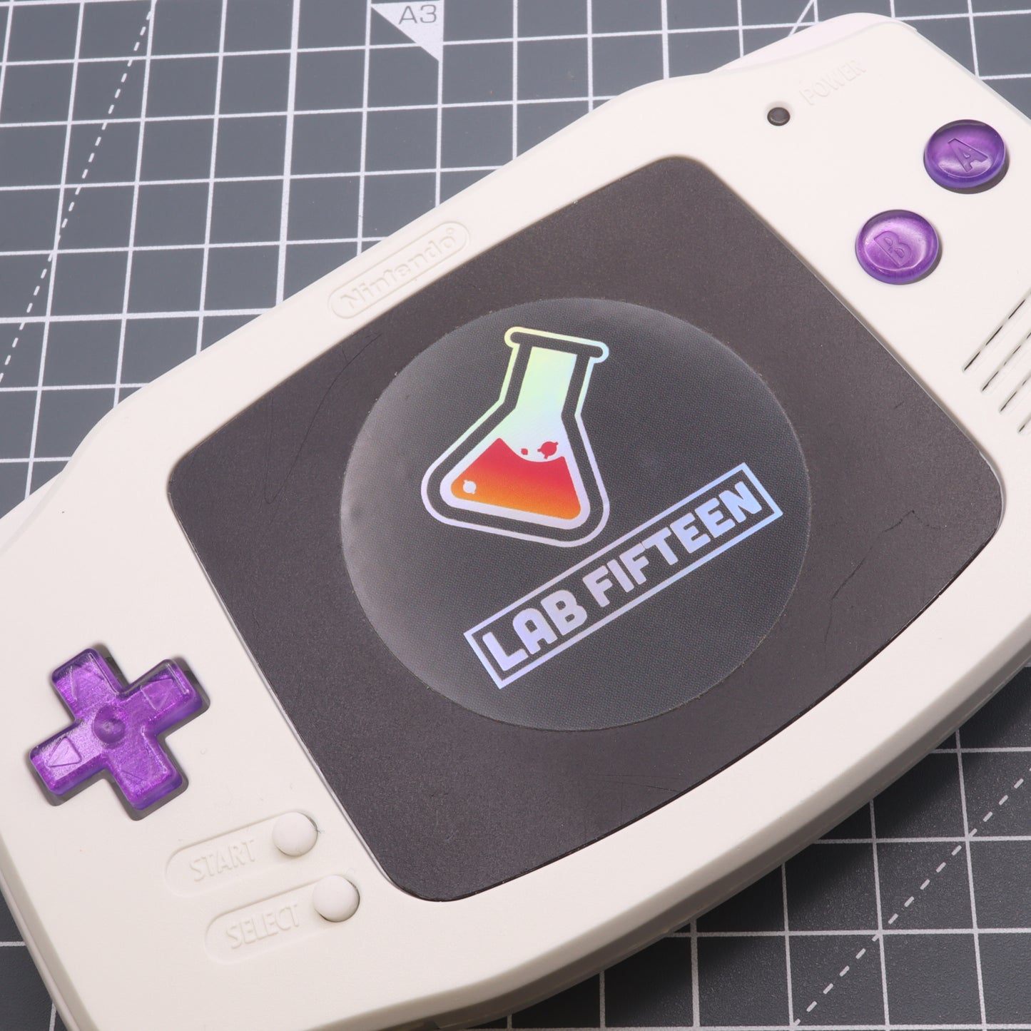 Game Boy Advance - Custom Buttons - Chrome Purple