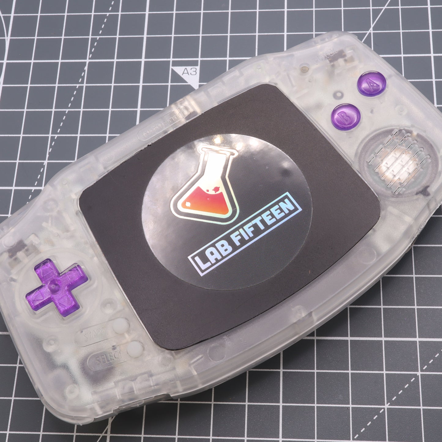 Game Boy Advance - Custom Buttons - Chrome Purple