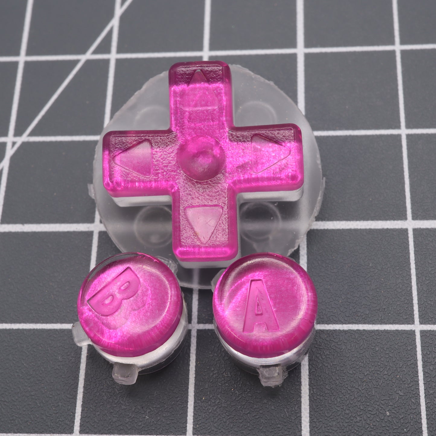 Game Boy Advance - Custom Buttons - Chrome Pink