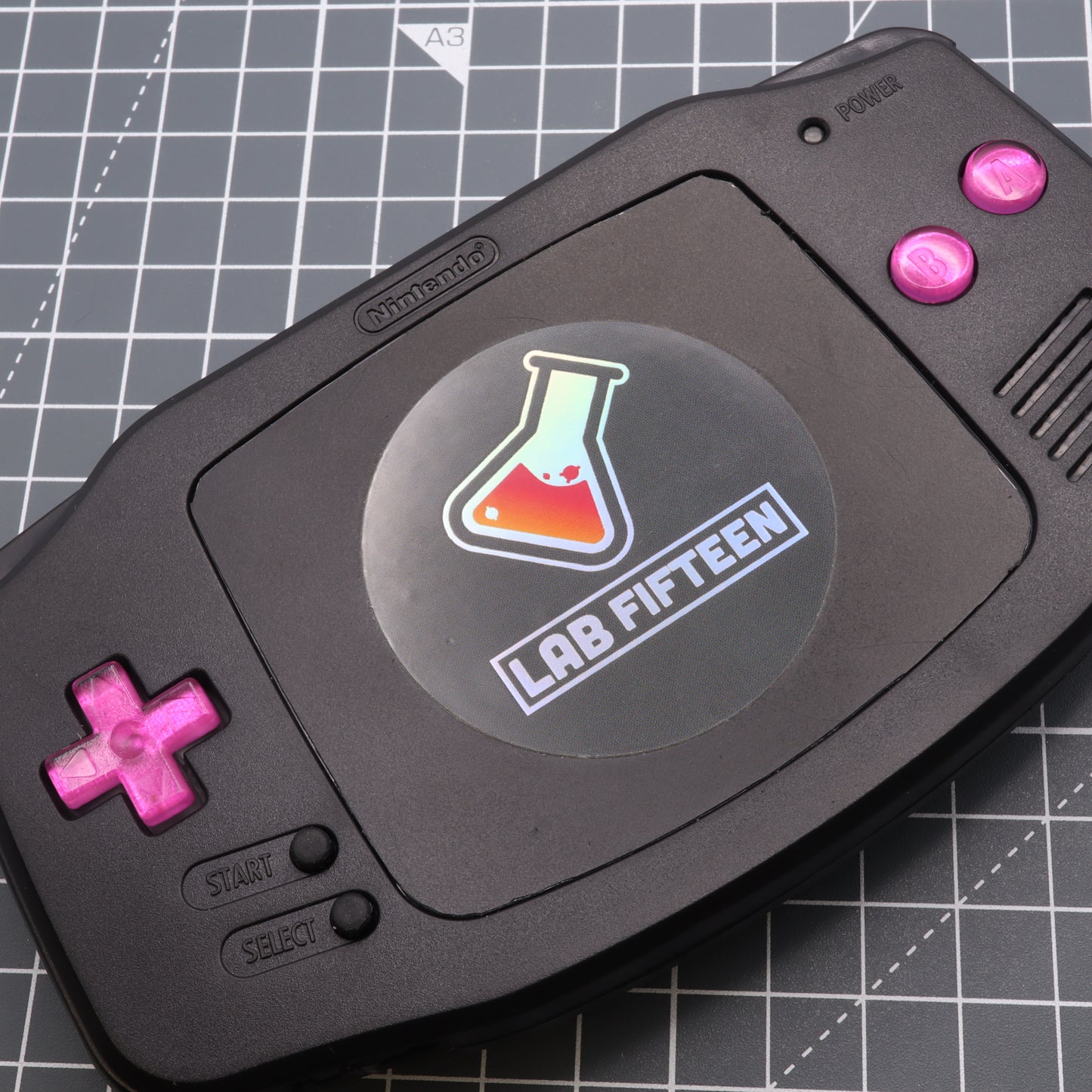 Game Boy Advance - Custom Buttons - Chrome Pink