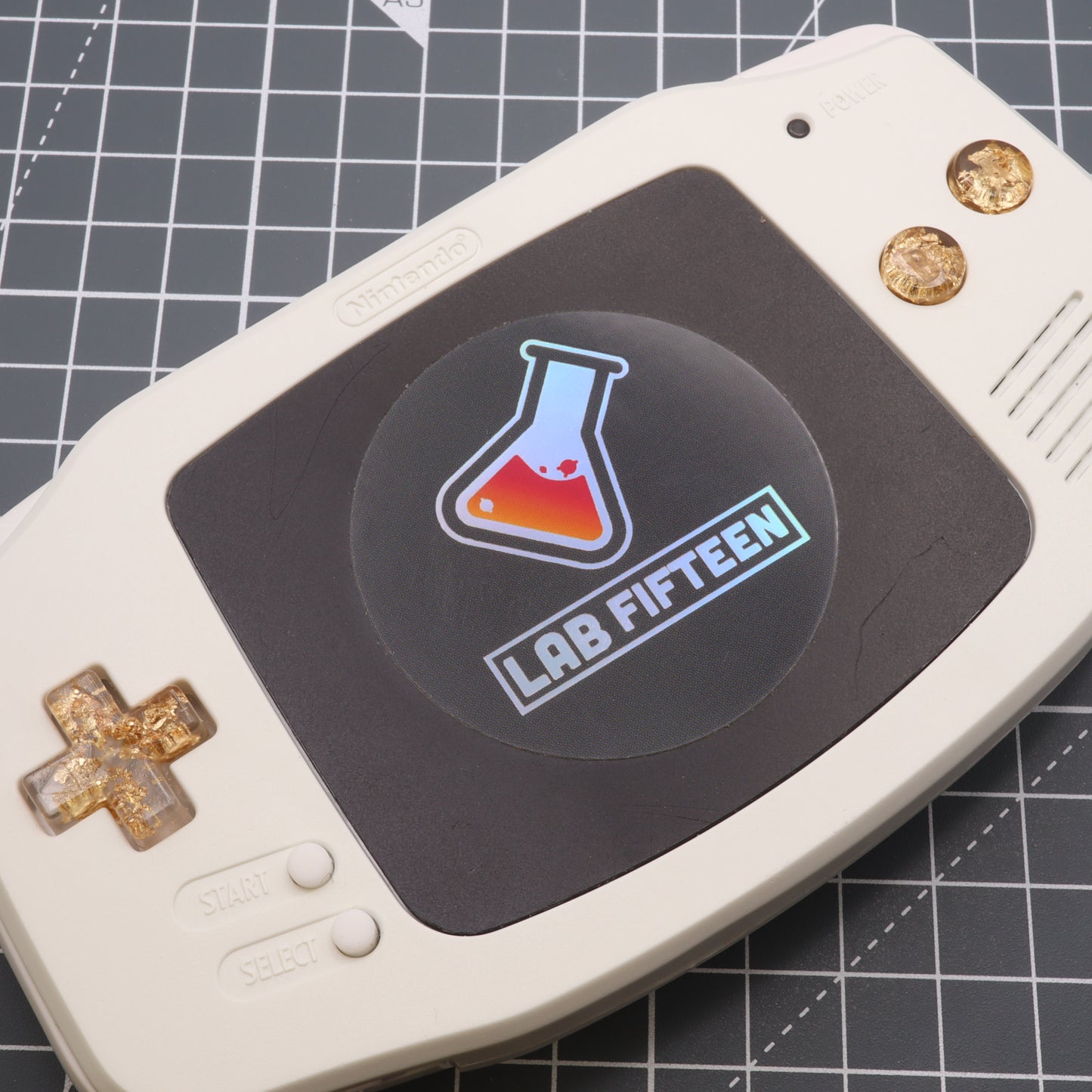 Game Boy Advance - Custom Buttons - Gold Flake