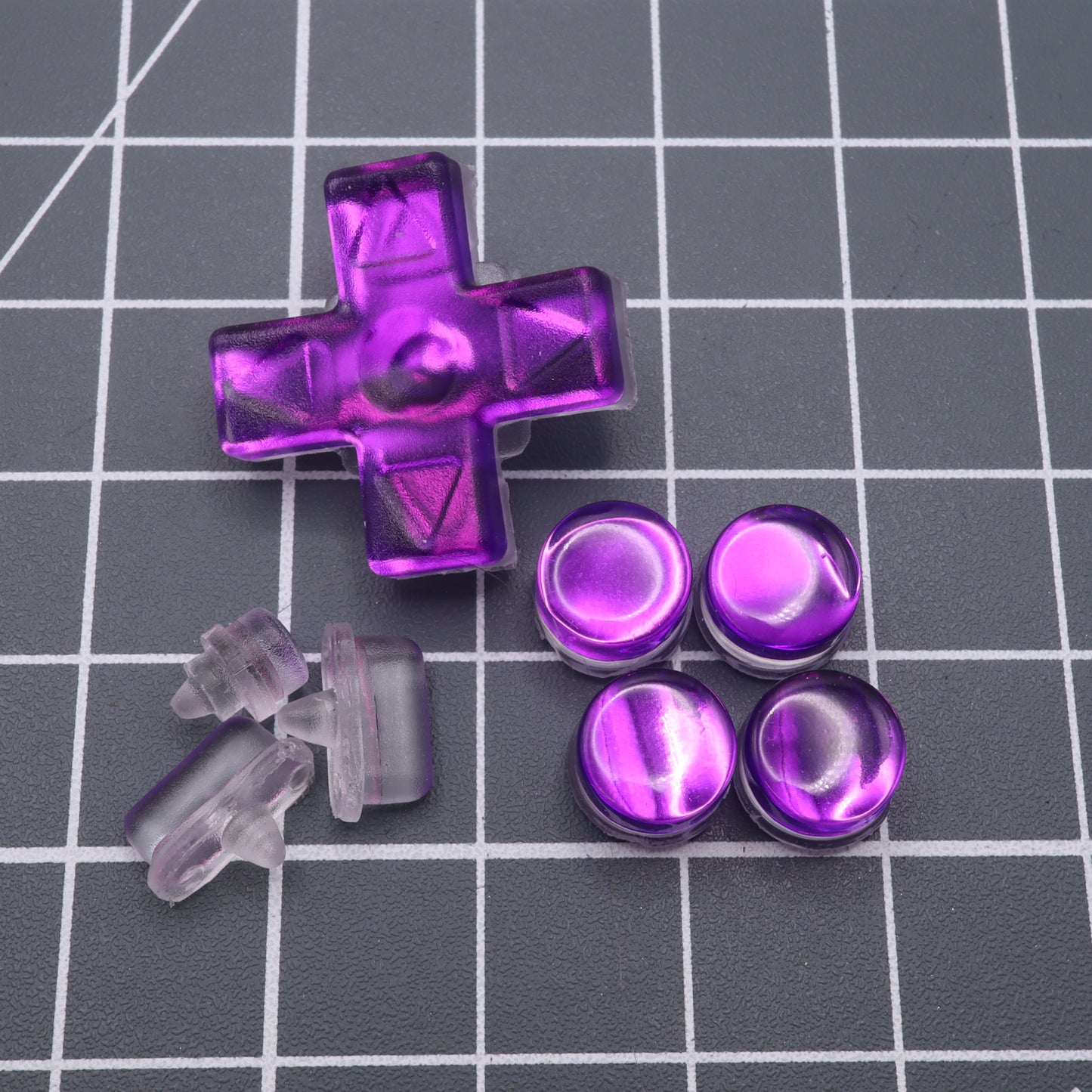 Miyoo Mini Plus - Custom Buttons - Chrome Purple