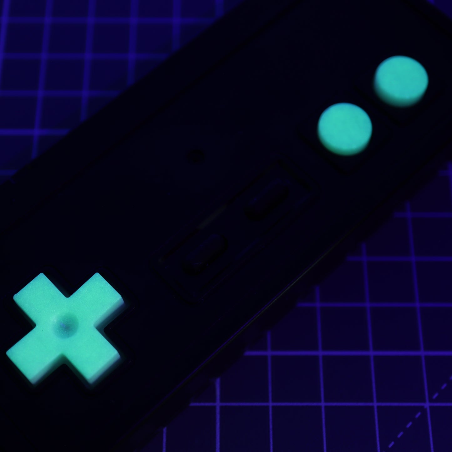 Nintendo NES - Custom Button - GITD Green
