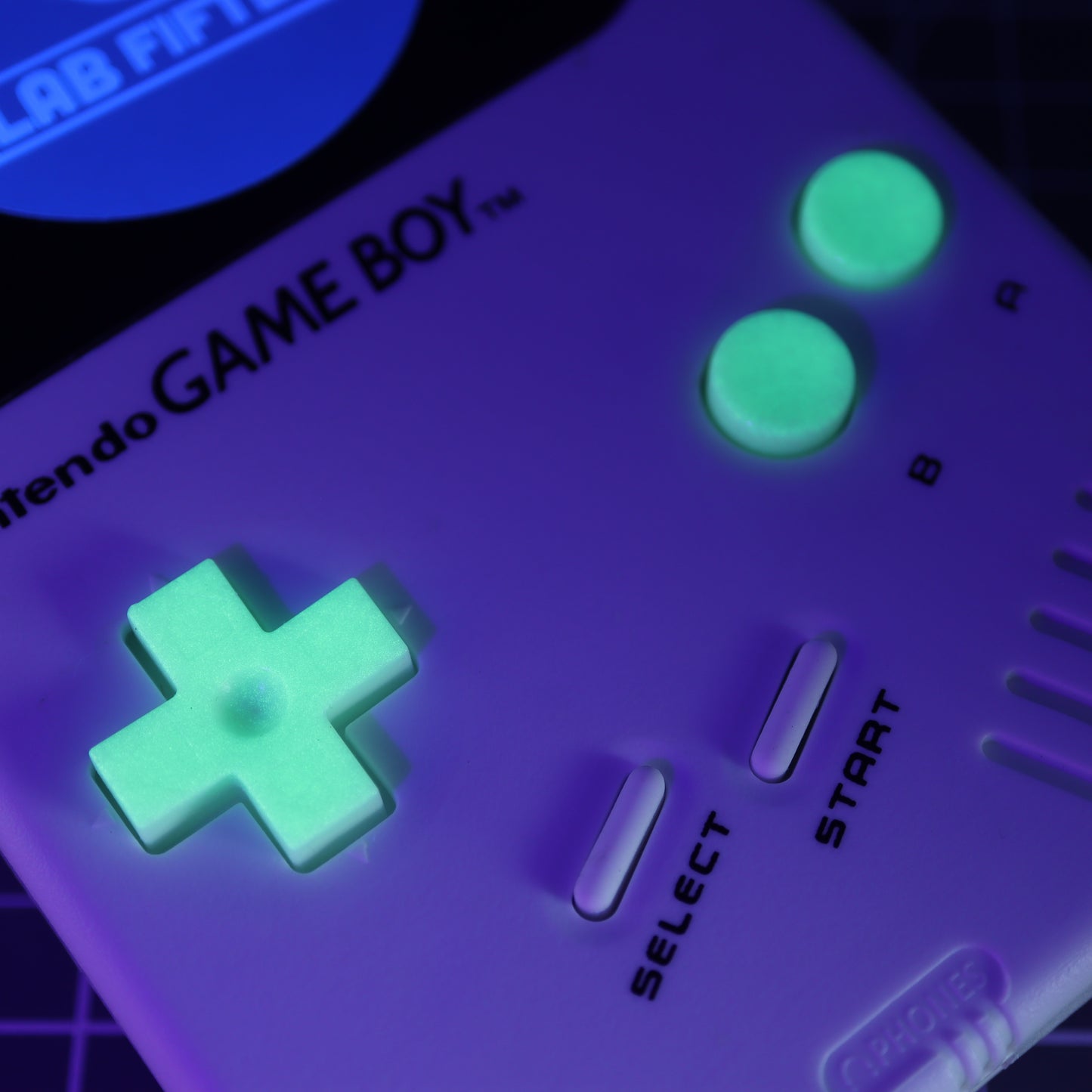 Nintendo NES - Custom Button - GITD Green