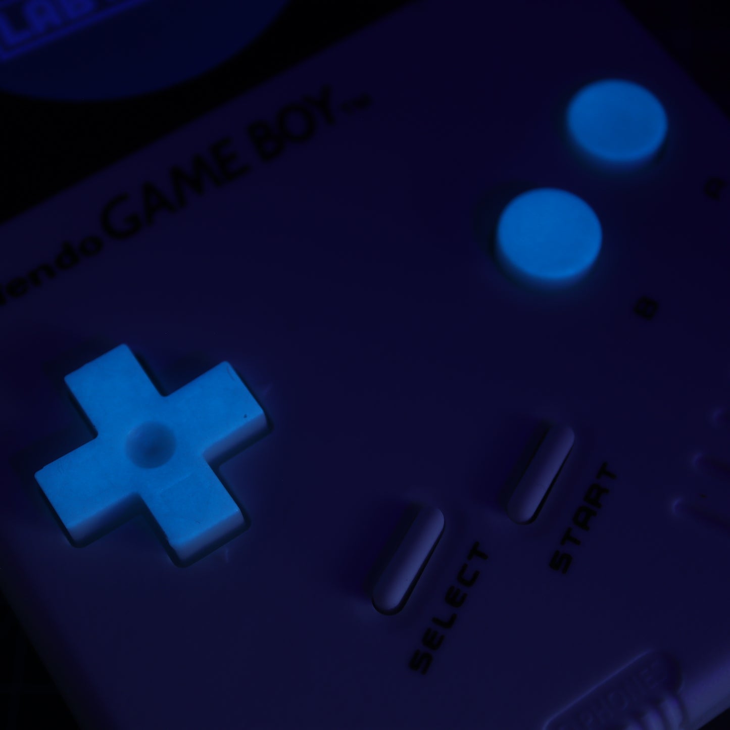 Nintendo NES - Custom Button - GITD Blue