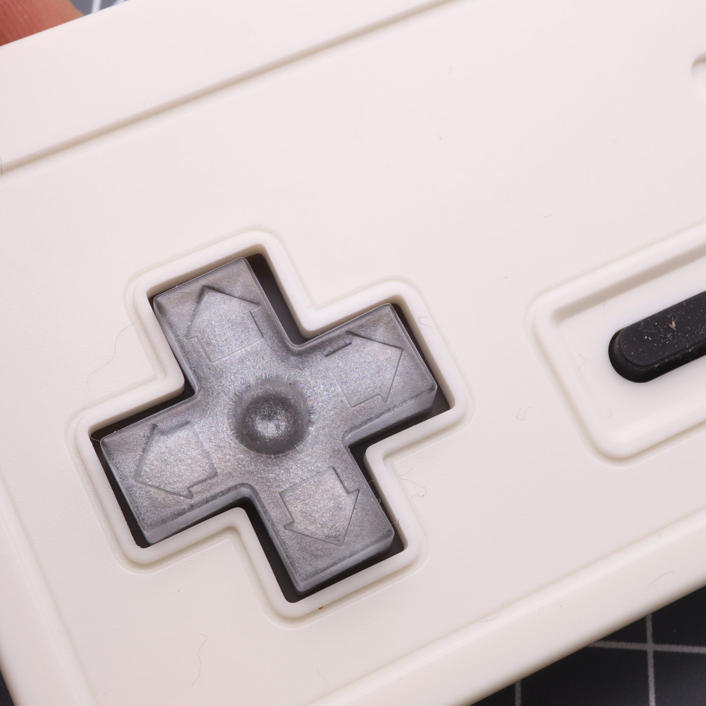 Nintendo NES - Custom Button - Metallic Silver