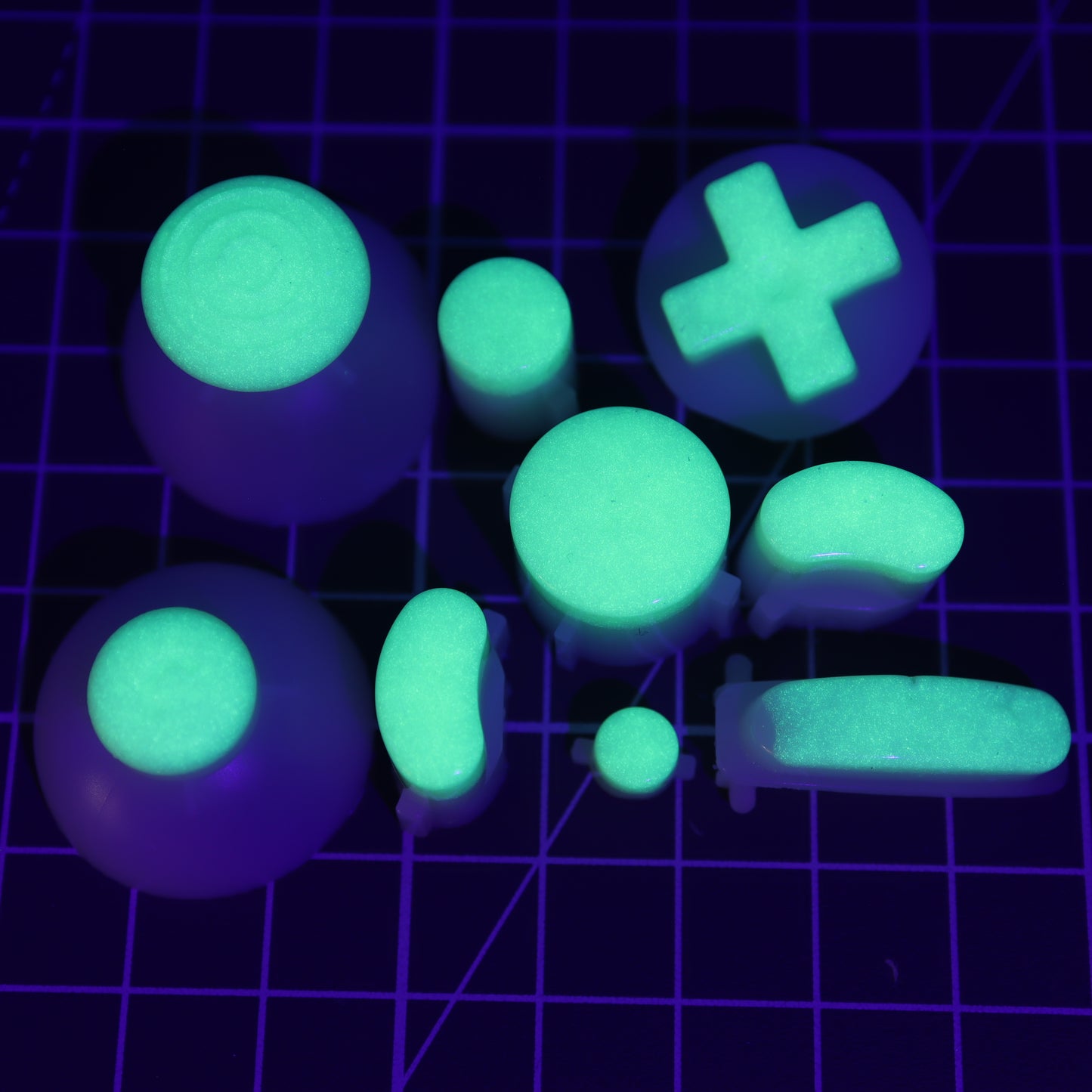 GameCube - Custom Button - GITD Green