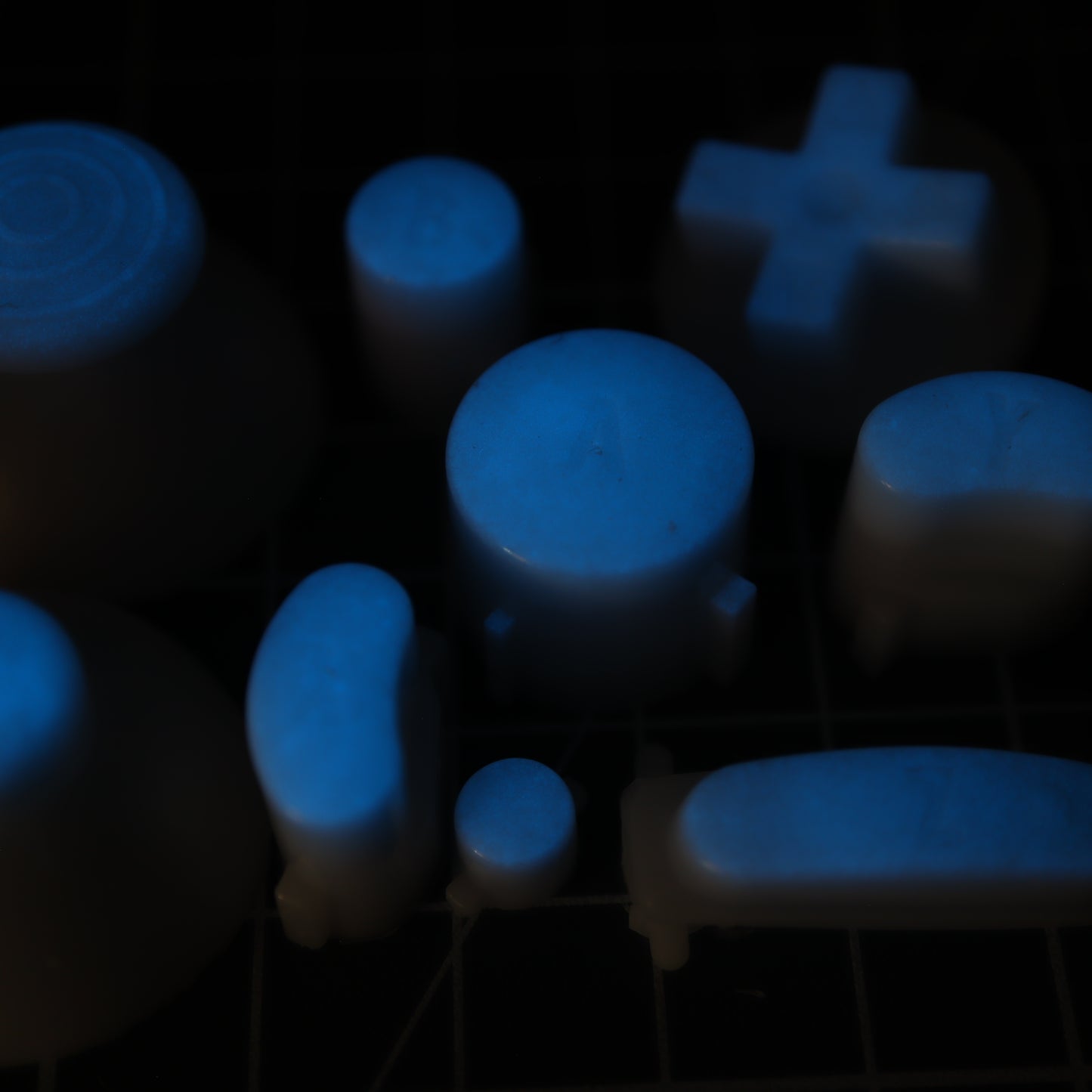 GameCube - Custom Button - GITD Blue