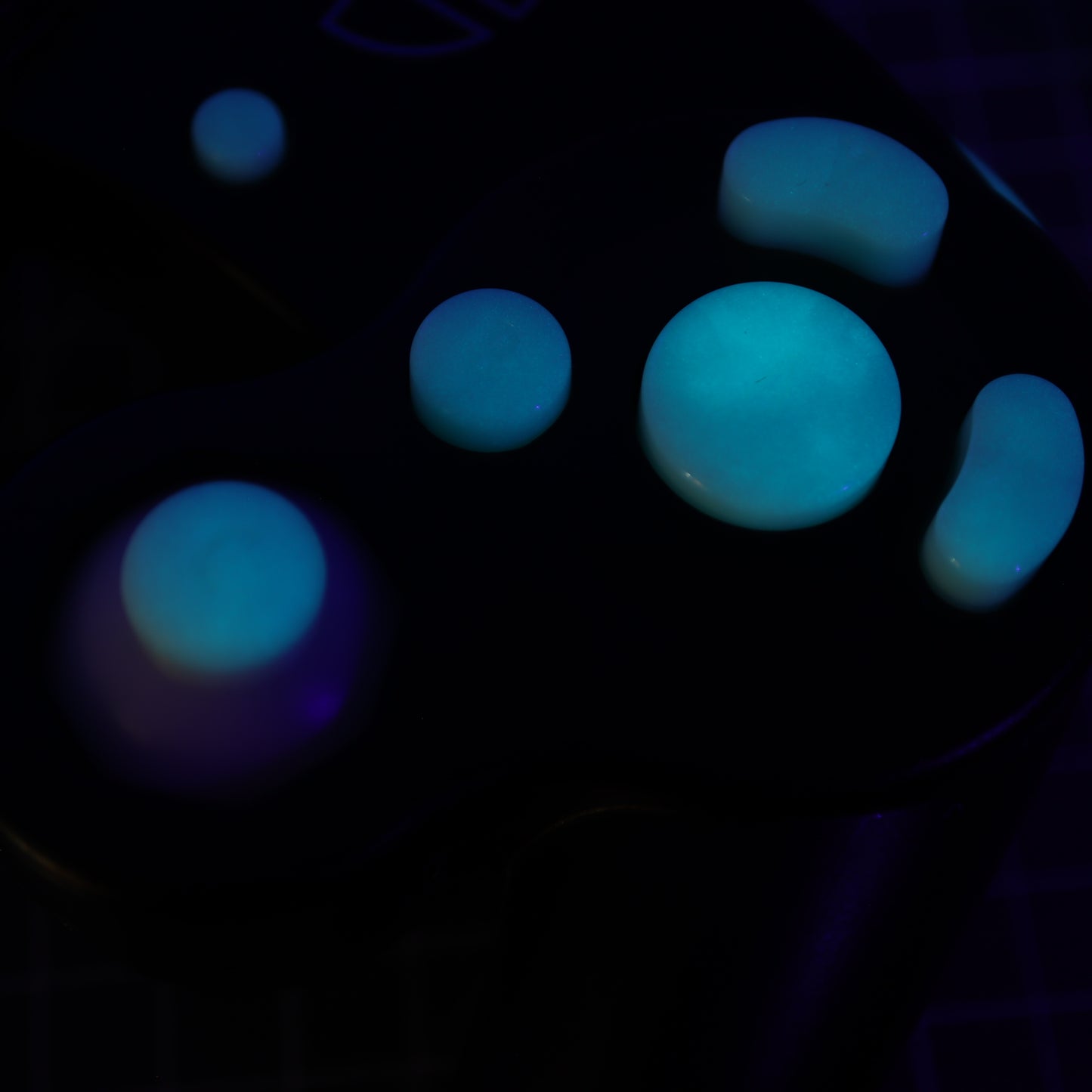GameCube - Custom Button - GITD Aqua