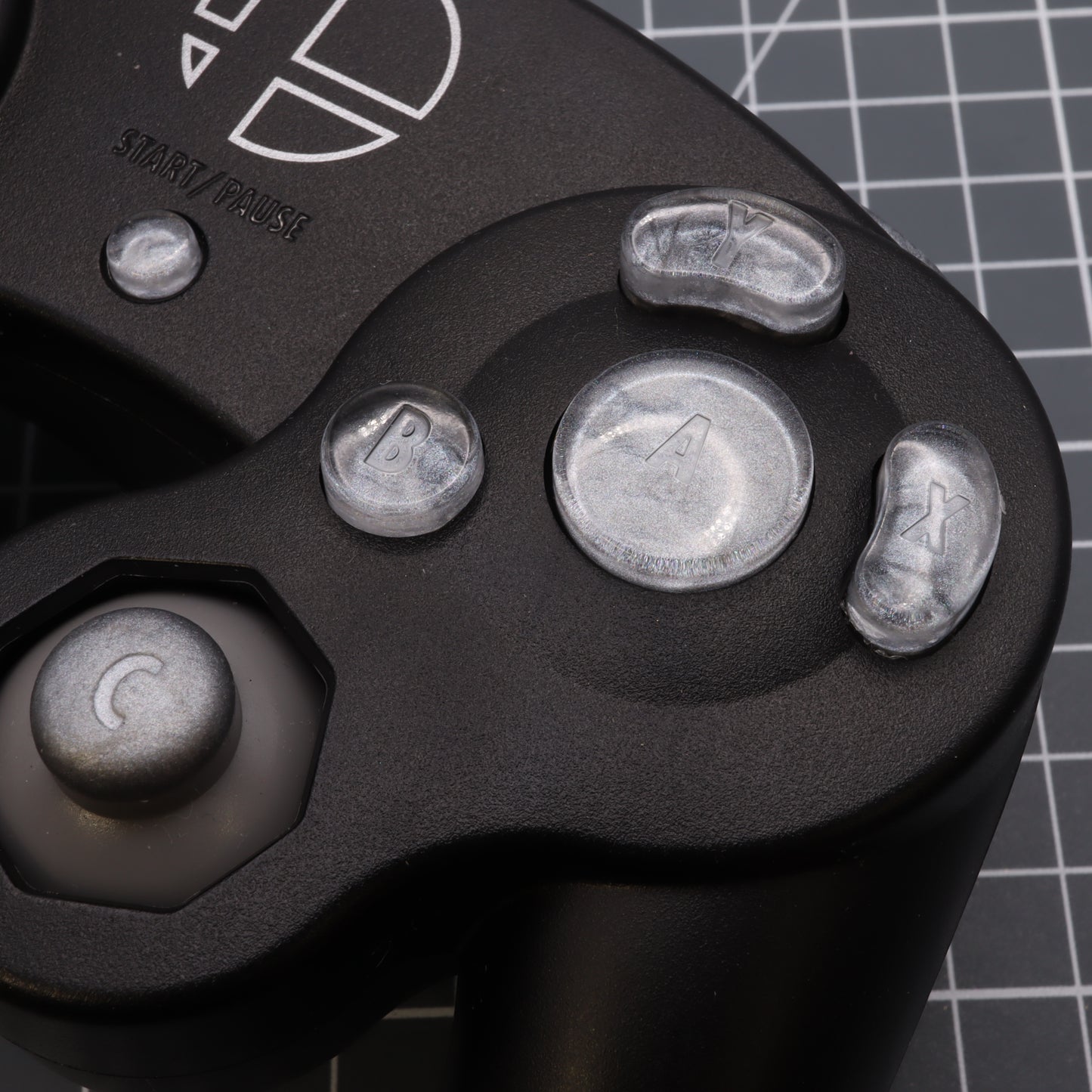 GameCube - Custom Button - Metallic Silver