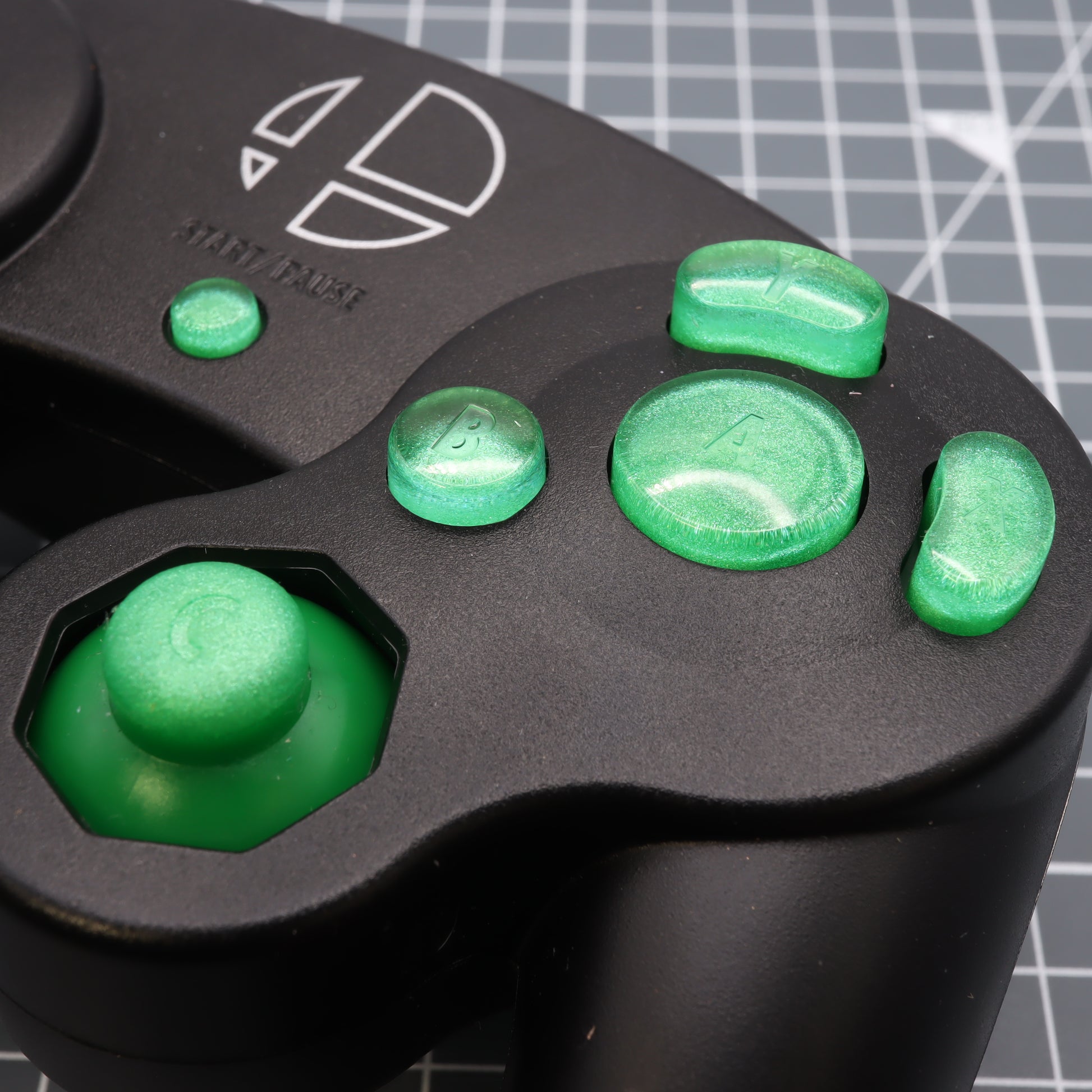 Resin 3d Printed Gamecube Shell GameCube Custom Button -Lime Candy