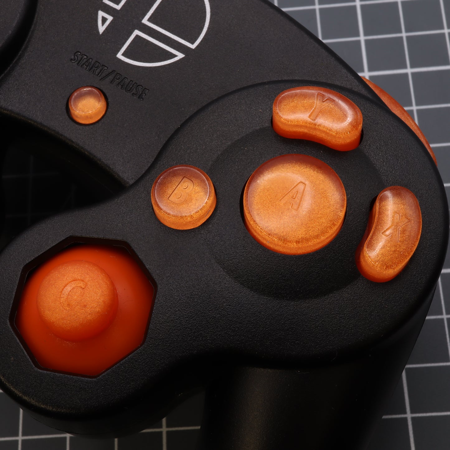 GameCube - Custom Button - Orange Candy