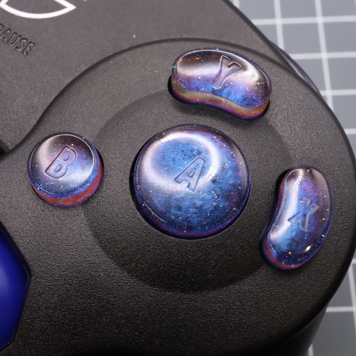 GameCube - Custom Button - Cosmic Blue