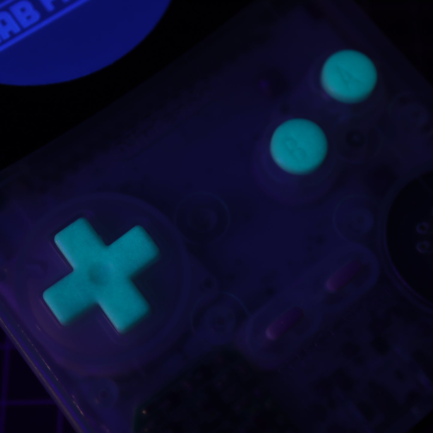 Game Boy Color - Custom Button - GITD Aqua