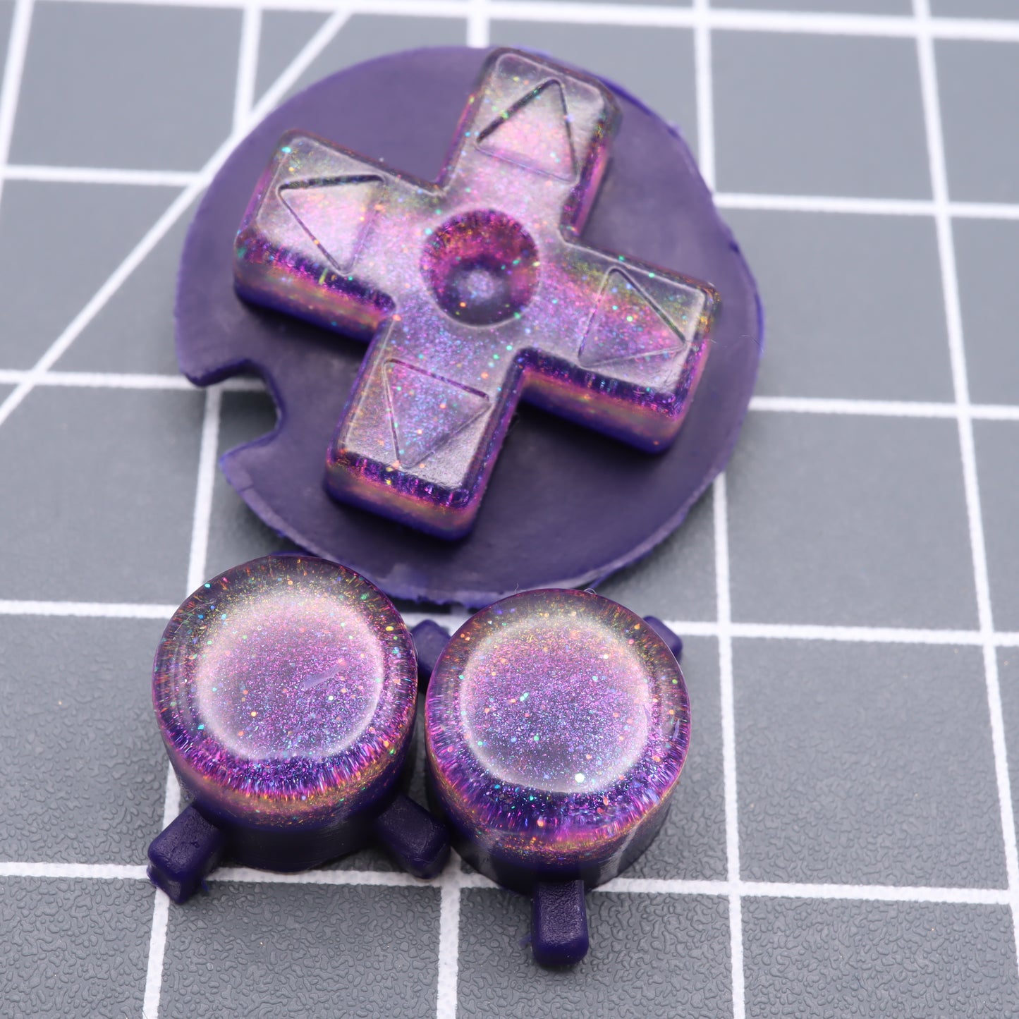 Game Boy Pocket - Custom Buttons - Cosmic Purple