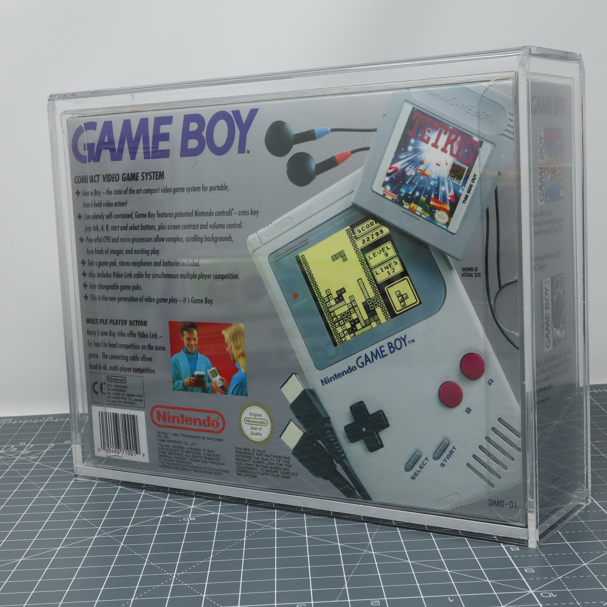 Original Game Boy DMG big box custom acrylic display capsule rear image